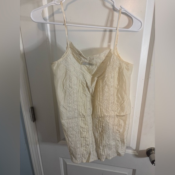 Hinge Ivory Crinkle lace Camisole Top size M EUC VINTAGE - Picture 1 of 3